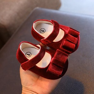 Dr.Kong江博士春秋婴儿步前鞋子0-1岁3个月百天红色喜庆宝宝公主
