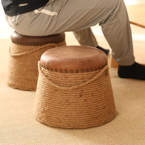 直销黄麻编织蒲团坐墩地上榻榻米懒人坐垫家用坐凳客厅地板地毯矮