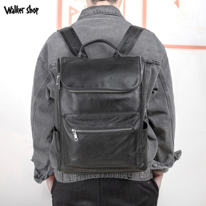 Walker Shop双肩包男士电脑背包休闲大容量真皮舒适旅行包女款