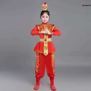 盔甲衣服满江红服装古代表演花木兰演出服朗诵儿童六的士兵一节。