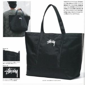 ●日本杂志附录款潮牌黑色帆布款大容量托特包购物袋环保袋