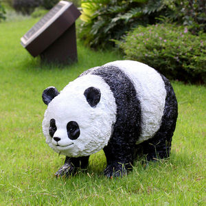 悦吉祥花园仿真熊猫摆件庭院装饰品园林玻璃钢大型动物雕塑HY-101