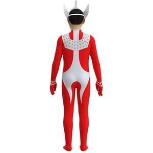 奥特曼衣服男童2021新款cosplay成人超人小孩超人泰罗连体紧身衣