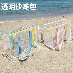 沙滩包透明ins大容量PVC防水洗漱收纳包旅行单肩健身游泳妈咪度。