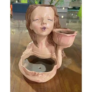 Resin flower pot creative goddess succulent flower pot