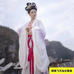 影视同款嫦娥表演服中秋节古典演出舞蹈服装飞天仙女古装影视汉服