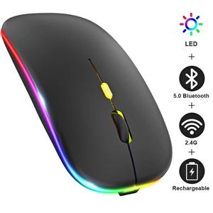 Dual Mode Bluetooth Rechargeable Optical Wireless Mouse Slie