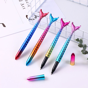 卡通笔美人鱼造型中性笔可爱超萌小学生水笔0.5黑笔创意奖品礼品
