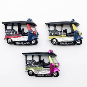 泰国曼谷交通工具突突车创意旅游纪念工艺品彩绘磁力冰箱贴伴手礼