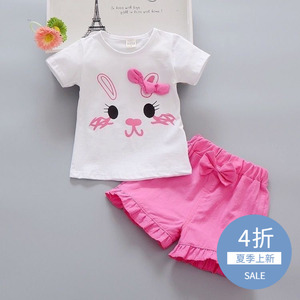 女童夏装纯棉套装2021夏季新款婴儿女宝宝韩版可爱洋气0-5岁两件
