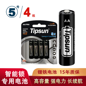 Tipsun高容量锂铁电池5号7号无汞环保耐用碱性碳性智能锁玩具遥控器麦克风鼠标键盘1.5VAAA干电池