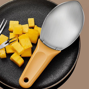 不锈钢芒果刀 芒果去皮切丁刀牛油果剥皮器西瓜芒果水果挖勺