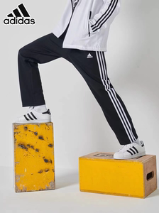 Adidas阿迪达斯春夏季男女纯棉刺绣运动裤宽松休闲裤卫裤直筒长裤