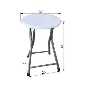 木制座钢管折叠凳子吧台凳餐厅凳高凳小圆凳折叠便携式圆凳