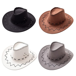 西部牛仔帽  迪克牛仔帽子 麂皮绒牛仔帽 沙滩植绒旅游帽演出装饰