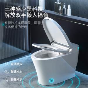 法恩莎卫浴官方正品智能马桶家用坐便器全自动翻盖无水压限制入户