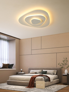 欧普卧室吸顶灯现代简约北欧创意几何主卧房间灯具设计感三角形吸