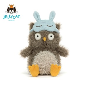 英国Jellycat新款奥黛丽眼罩猫头鹰柔软毛绒玩具安抚玩偶公仔礼物