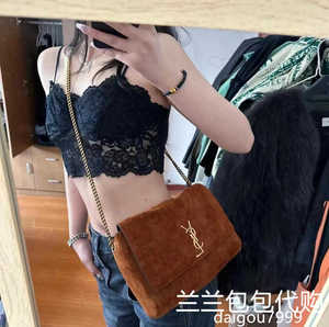 YSL/圣罗兰女包双面鳄鱼皮kate中号链条包休闲单肩包流苏信封包