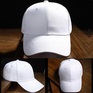 纯白色棒球帽儿童小白帽子男女学生军训鸭舌帽工作帽运动会鸭嘴帽