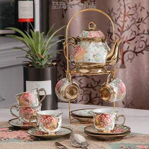 茶点心陶瓷碟茶壶下午复古咖啡杯欧式美式花法式套装}小英式茶杯