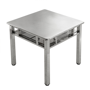 不锈钢可拆装桌子商用正方形餐桌家用吃饭桌夜市摆摊操作台