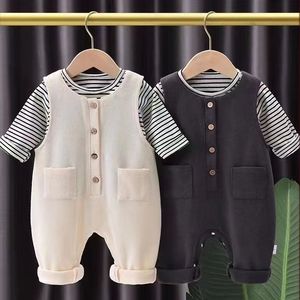 巴拉巴拉韩版婴儿衣服套装春秋新款洋气婴童背带裤长袖男女宝宝秋