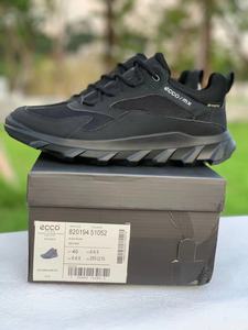 直邮代购Ecco爱步24新款黑色潮流运动商务正装真皮休闲轮胎鞋