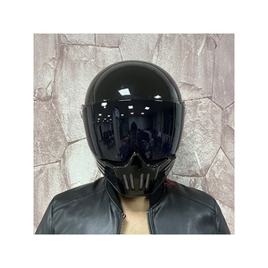 迪卡侬͌3C认证复古摩托车头盔男女巡航全盔重机车幽灵骷髅骑士