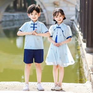 韩版六一儿童表演中国风班服古装汉服合唱琴棋书画舞蹈演出服国学