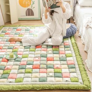 韩式全棉馒头地垫家用卧室满铺长方形床边茶几爬行垫防滑榻榻米毯