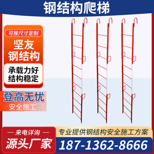 钢结构安全挂梯爬梯工程爬梯罐体垂直挂式安全梯子便携拼接式定制