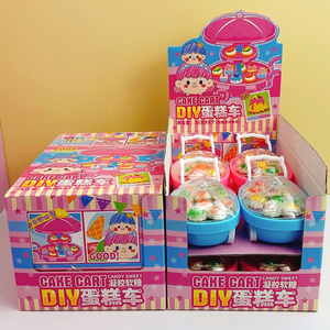 糖玩π对DIY蛋糕车玩具软糖蛋糕造型凝胶软糖儿童创意糖果批发