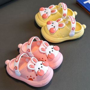 巴拉巴柆韩系儿童凉拖鞋夏季室内外卡通兔子婴幼儿小孩洗澡宝宝包