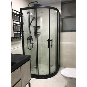 淋浴房圆弧扇形太空铝整体浴室玻璃隔断干湿分离钢化玻璃门洗澡房