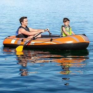 冲浪充气艇双人单人钓鱼皮划艇塑料划桨漂流气垫船船沙滩船加厚