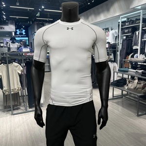 UA安德玛短袖t恤男款2024新款速干透气跑步健身训练运动紧身衣服