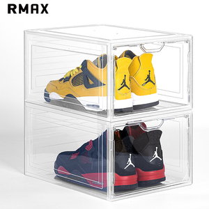 RMAX鞋盒亚克力透明AJ球鞋收纳盒磁吸折叠塑料鞋柜宿舍省空间神器