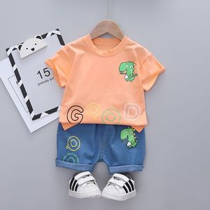 儿童短袖夏装短款婴儿衣服男童短裤短袖0-4岁宝宝T恤夏季两件套潮