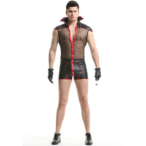 M-XL男士情趣制服套装 男款男护士服透视网纱 角色扮演游戏制服