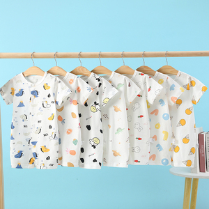 拉比官方旗舰店新生婴儿衣服夏季薄款短袖连体衣哈衣0-2岁男女宝