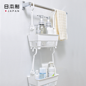 日本进口INOMATA悬挂式收纳架浴室放洗浴用品置物架缕空沥水挂篮