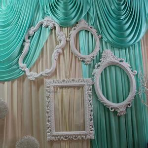 欧式婚庆道具相框 婚礼橱窗金色白色装饰镜框 舞台背景道具四件套