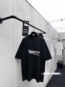 【ZuAn】Balenciaga/巴黎世家 24ss 泼墨涂鸦可乐logo短袖T恤