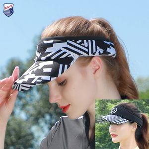 ZG6新款高尔夫帽子时尚运动女士球帽空顶帽黑加花色防晒遮阳帽子