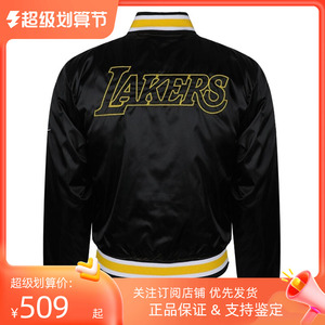 Nike耐克男NBA洛杉矶湖人运动休闲棒球服夹克外套棉服 AV3544-010