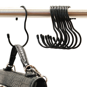 不锈钢S形挂钩90度直角型弯钩 圆头穿管导线悬挂衣服包包置物吊钩
