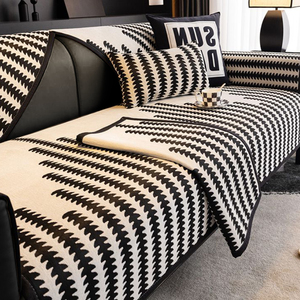沙发垫轻奢高级感四季通用雪尼尔沙发套罩新款2024防滑皮沙发盖布