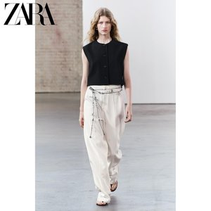 ZARA24夏季新品 女装 ZW 系列排扣饰背心式上衣 2532178 800