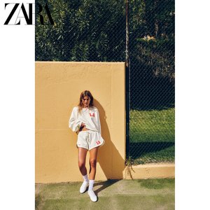 ZARA24夏季新品 女装 印字绒布卫衣 5643309712